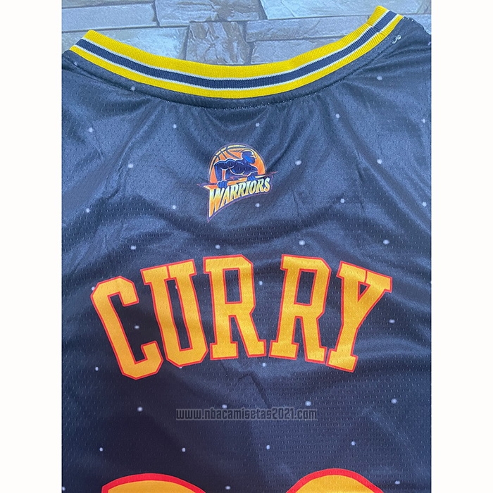 Camiseta Golden State Warriors Stephen Curry #30 Mitchell & Ness MVP Negro